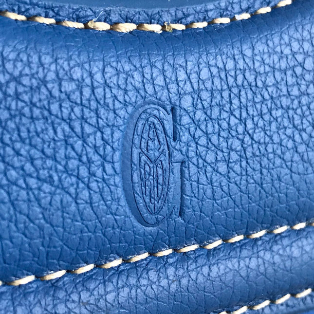 GOYA 26S BELUGA MINI BAG 23MM IN BLUE GOYARDINE CANVAS AND CALFSKIN