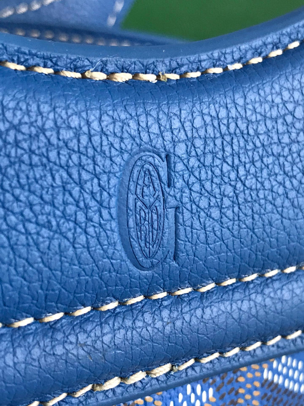 GOYA 26S BELUGA MINI BAG 23MM IN BLUE GOYARDINE CANVAS AND CALFSKIN