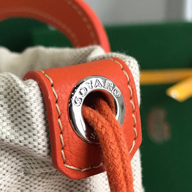 GOYA 26S BELUGA MINI BAG 23MM IN RED ORANGE GOYARDINE CANVAS AND CALFSKIN