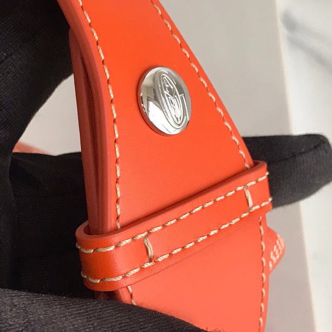 GOYA 26S BOEING 25MM IN ORANGE GOYARDINE CANVAS AND CALFSKIN