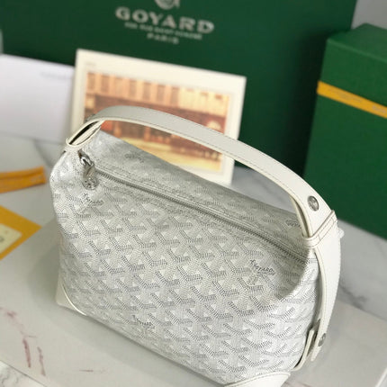 GOYA 26S BOEING 25MM IN CREAM WHITE GOYARDINE CANVAS AND CALFSKIN