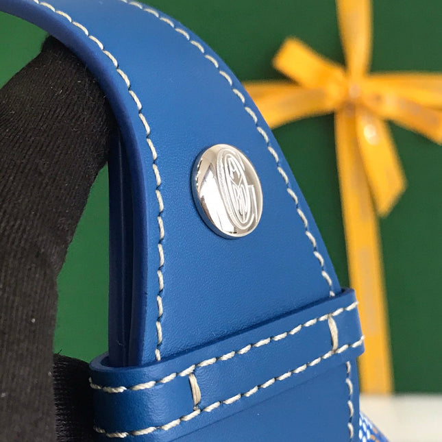 GOYA 26S BOEING 25MM IN DARK BLUE GOYARDINE CANVAS AND CALFSKIN