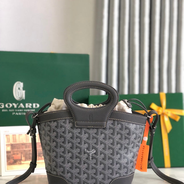 GOYA 26S BELUGA MINI BAG 23MM IN GREY GOYARDINE CANVAS AND CALFSKIN