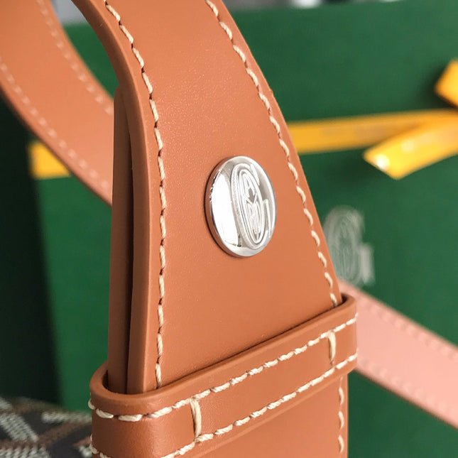 GOYA 26S BOEING 25MM IN BROWN GOYARDINE CANVAS AND CALFSKIN