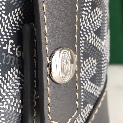 GOYA 26S BOEING 25MM IN GREY GOYARDINE CANVAS AND CALFSKIN