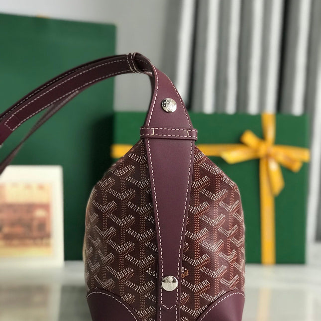 GOYA 26S BOEING 25MM IN BURGUNDY RED GOYARDINE CANVAS AND CALFSKIN
