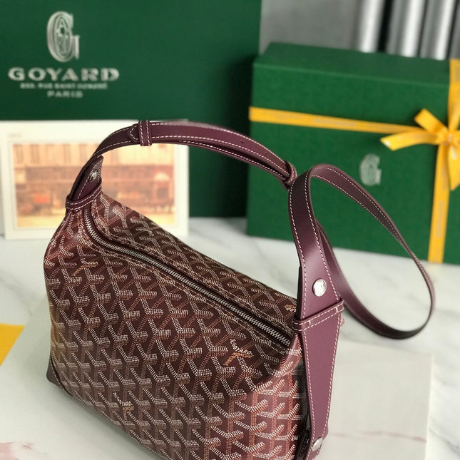 GOYA 26S BOEING 25MM IN BURGUNDY RED GOYARDINE CANVAS AND CALFSKIN