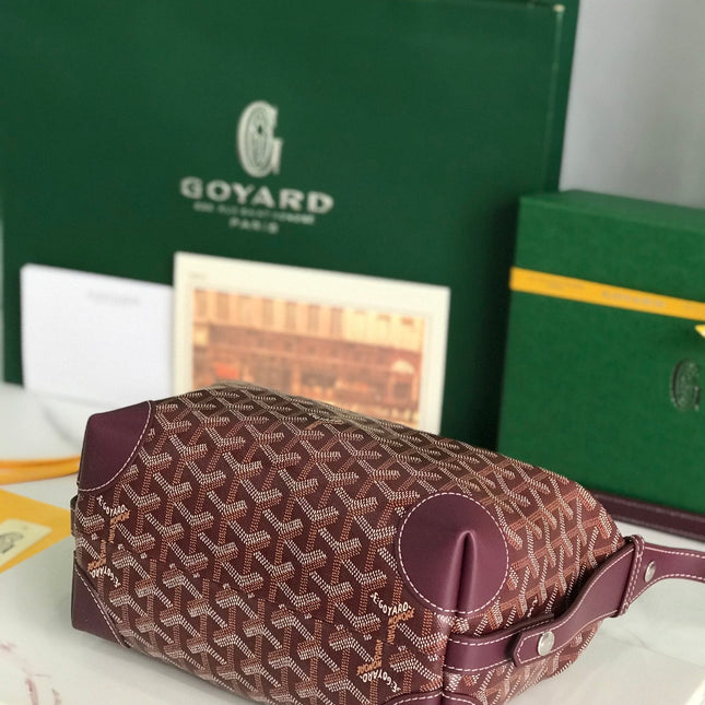 GOYA 26S BOEING 25MM IN BURGUNDY RED GOYARDINE CANVAS AND CALFSKIN