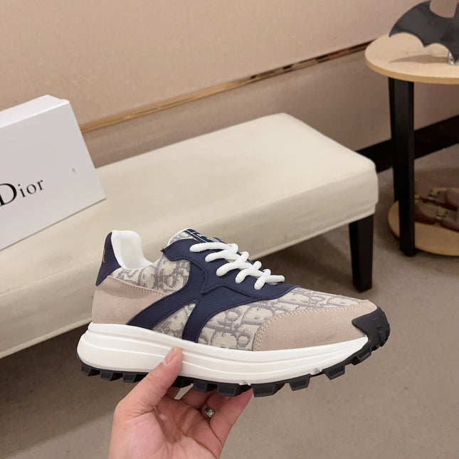 CD CROSS SNEAKER TAN AND BEIGE SUEDE