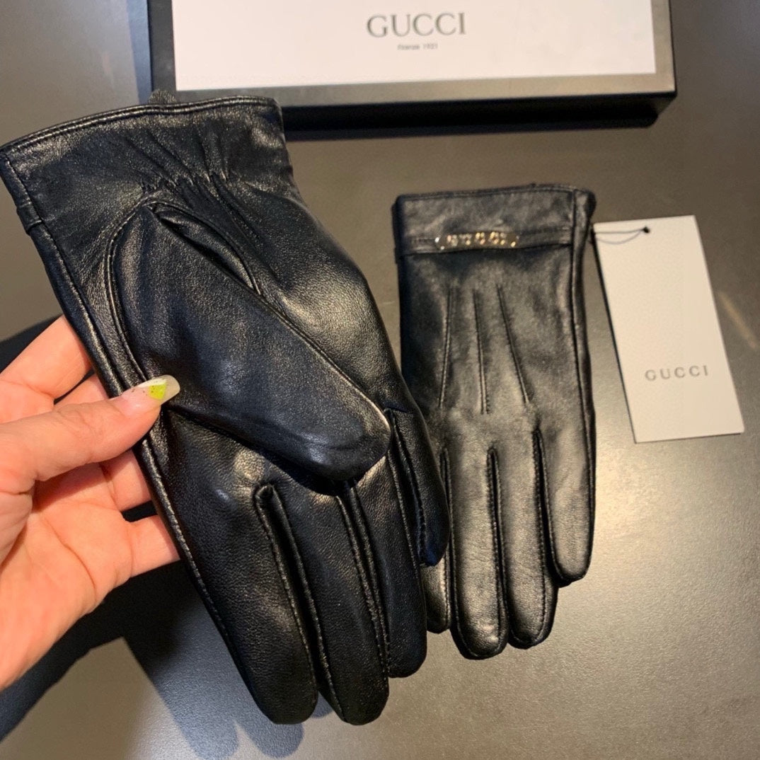 TOUCHSCREEN LAMBSKIN GLOVES BLACK 456312