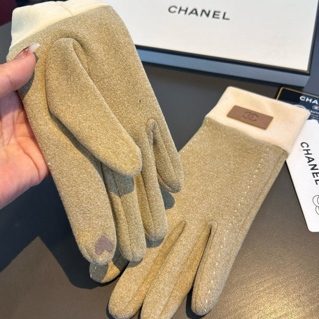GLOVES IN TORTILLA BROWN WOOL 462255