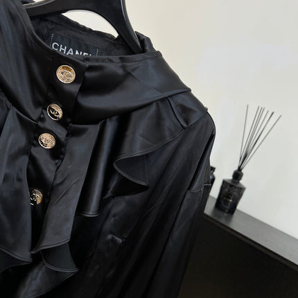 CHANEL 25S HOODED JACKET WITH LACE TRIM 408