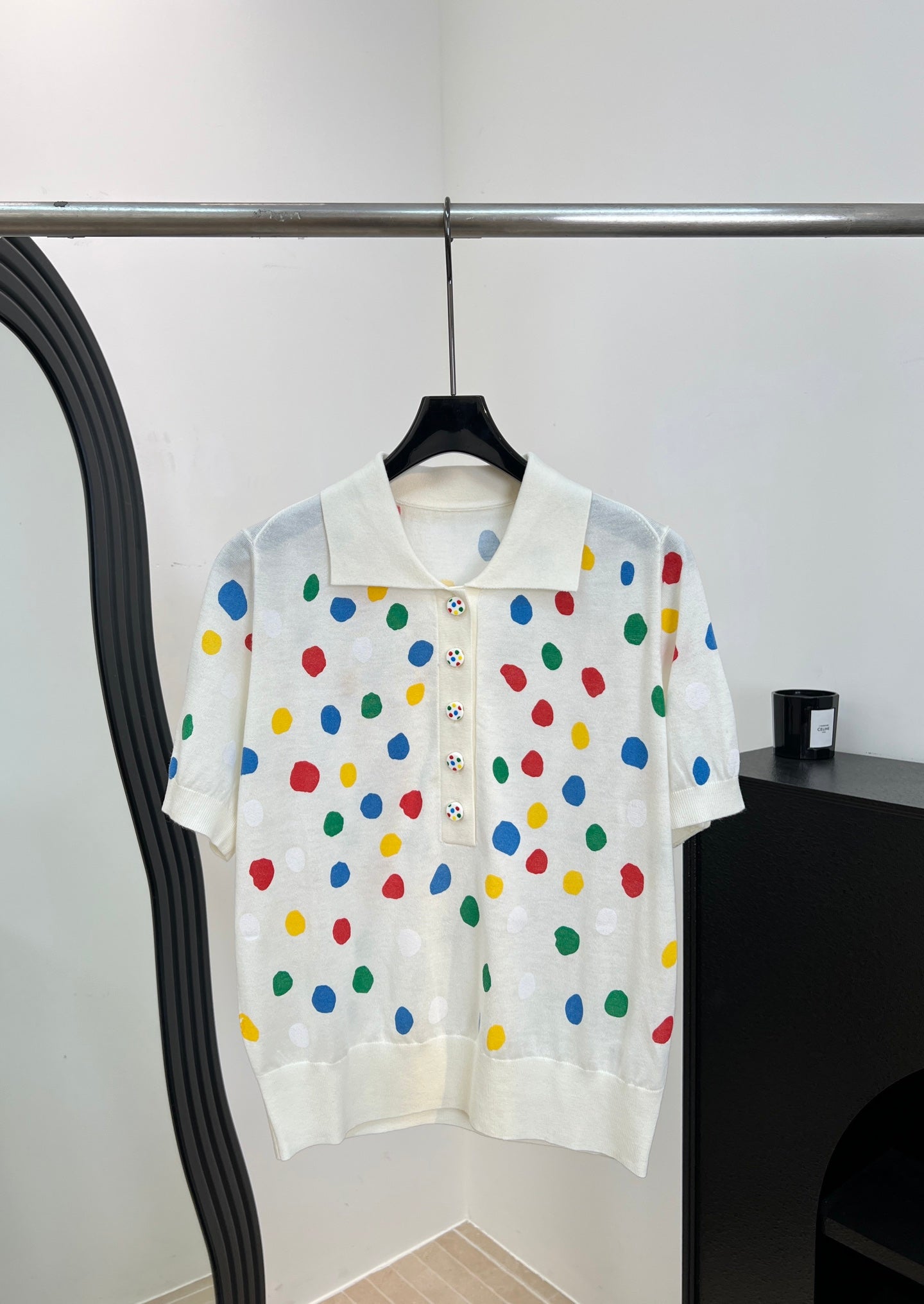 LV 26S SHORT-SLEEVED KNIT POLO SHIRT STYLE 195