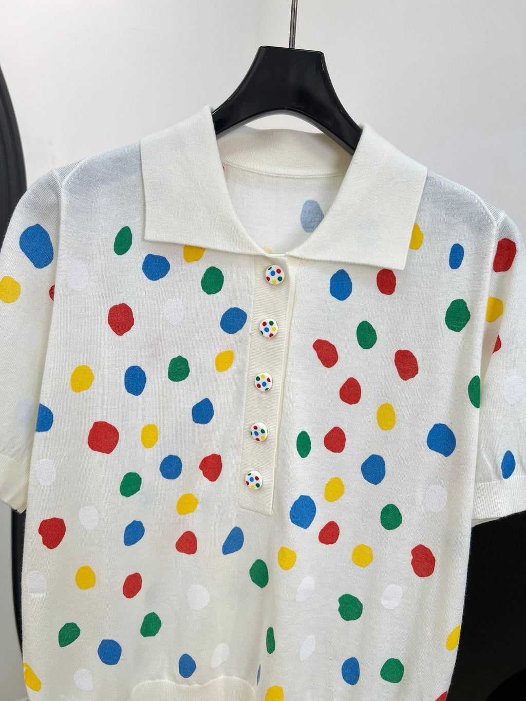 LV 26S SHORT-SLEEVED KNIT POLO SHIRT STYLE 195