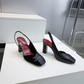 CHANEL 26S SLINGBACK 100 MM IN BLACK SUEDE AND LAMBSKIN