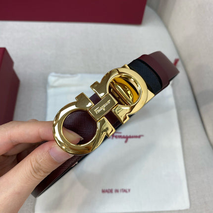 BELT 25MM IN BURGUNDY RED CALFSKIN 542774