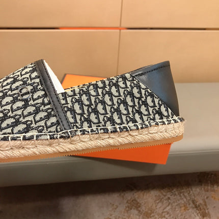 CD PARADISE ESPADRILLE LOAFER BLACK AND BEIGE JACQUARD