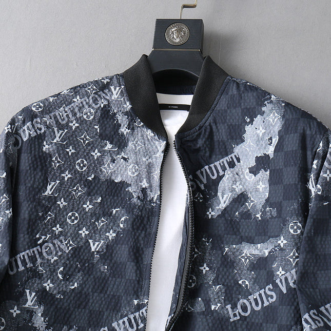 LV NAVY BLUE MONOGRAM AND DAMIER JACKET 239046