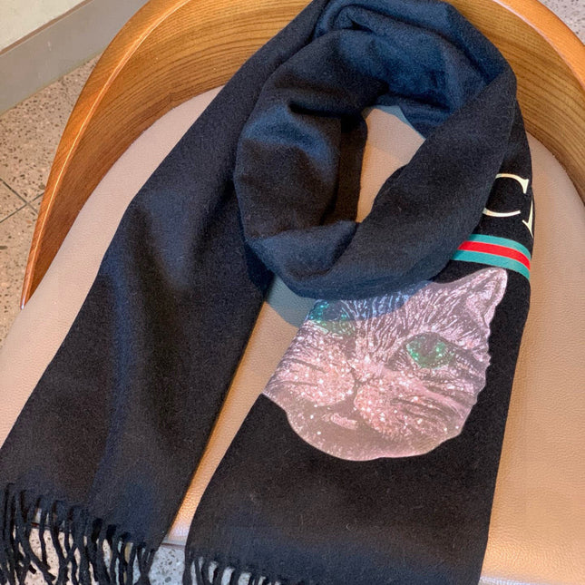 GUCCI 25S SCARF 180 IN CASHMERE 583605