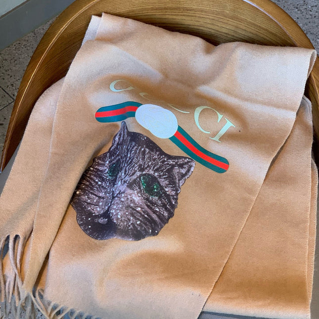 GUCCI 25S SCARF 180 IN CASHMERE 583606