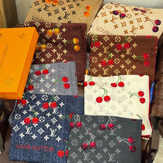 LV SCARF 140 CM IN WOOL MIX SILK 737266