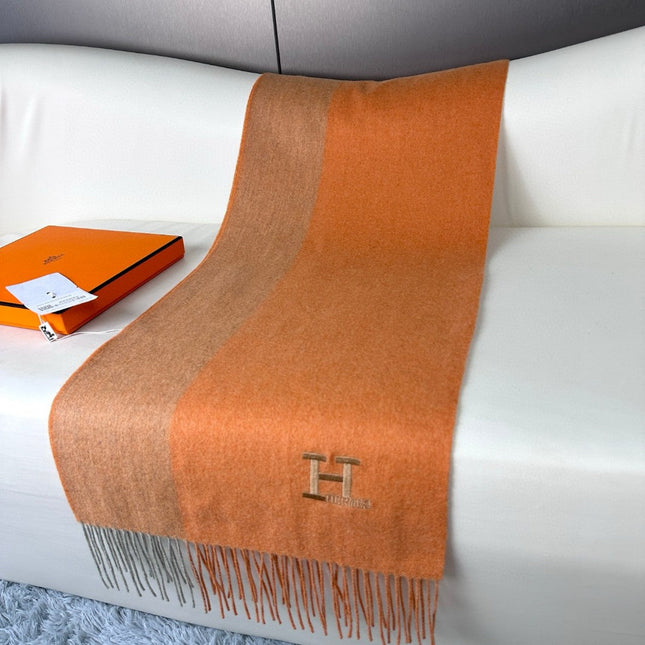 SCARF 190 CM IN TIGER ORANGE CASHMERE 364767