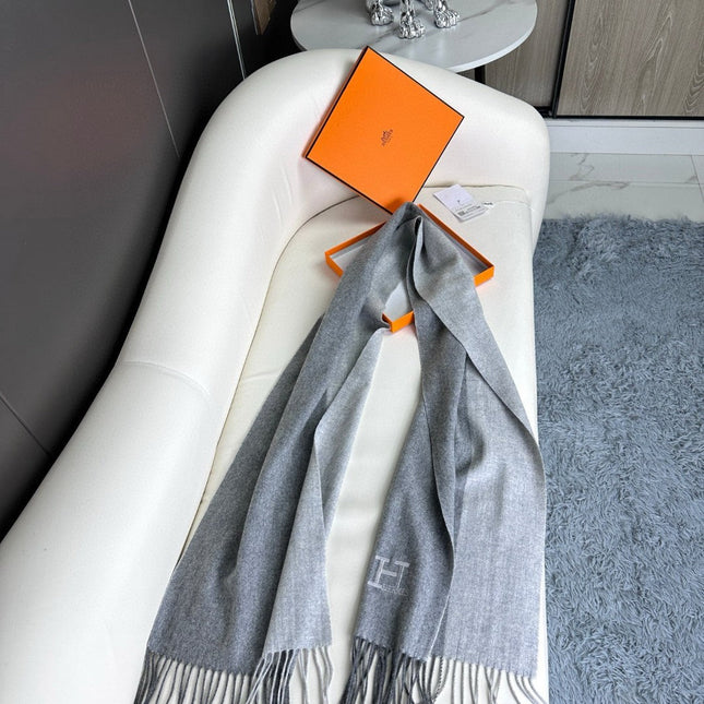 SCARF 190 CM IN DOVE GRAY CASHMERE 364768