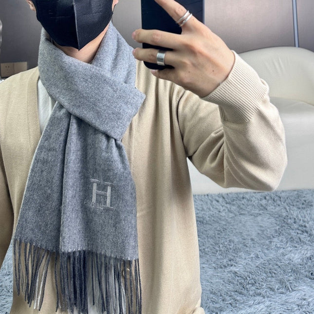 SCARF 190 CM IN DOVE GRAY CASHMERE