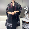 SCARF 220 CM IN BLACK VISCOSE AND MULBERRY SILK 408540
