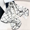 CHANEL 25S SCARF 140 IN CASHMERE SILK 727347