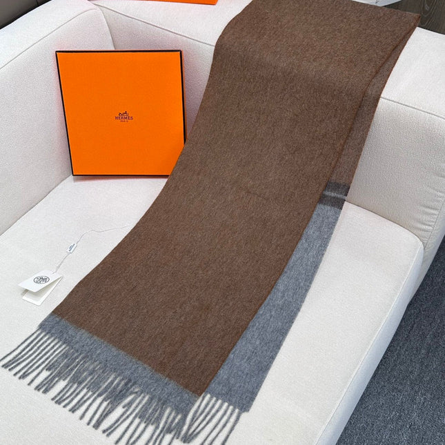 HERMES 25S SCARF 180 IN CASHMERE 854602
