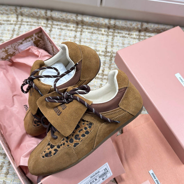 MIUMIU 26S SNEAKERS IN DARK BROWN SUEDE 01