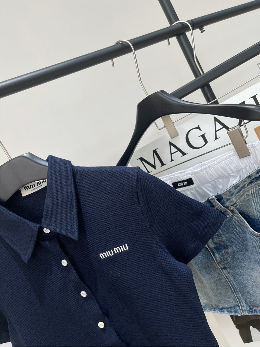 MIUMIU SHORT SLEEVE POLO SHIRT 273028