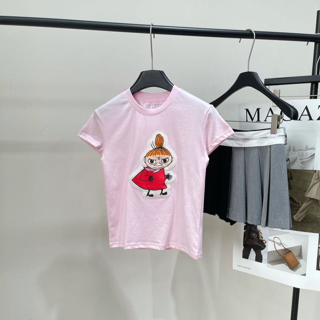 ACNE STUDIOS SHORT-SLEEVE T-SHIRT WITH CARTOON PRINT 276020