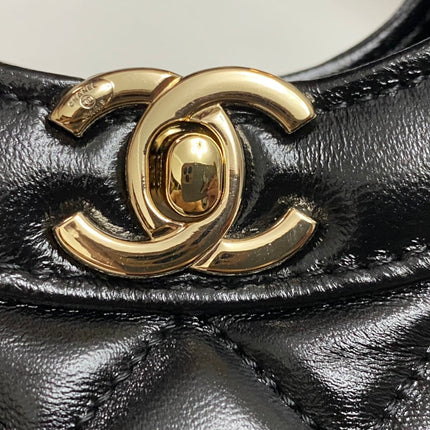 CC SMALL 30 SHOPPING BAG IN BLACK CALFSKIN