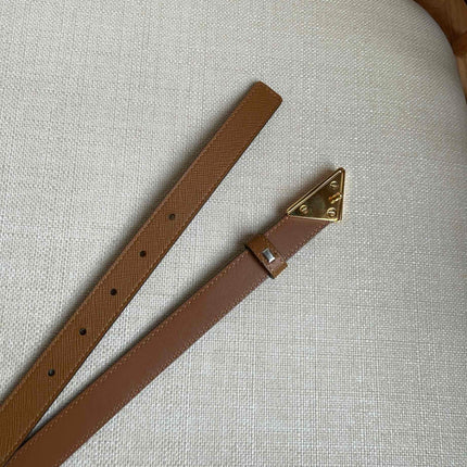 PRADA 25S BELT 20 MM IN BROWN CALFSKIN 571371