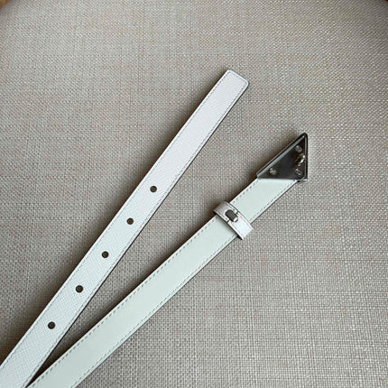 PRADA 25S BELT 20 MM IN WHITE CALFSKIN 571372
