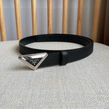 PRADA 25S BELT 20 MM IN BLACK CALFSKIN 571377