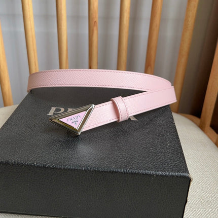 PRADA 25S BELT 20 MM IN LIGHT PINK CALFSKIN 571386