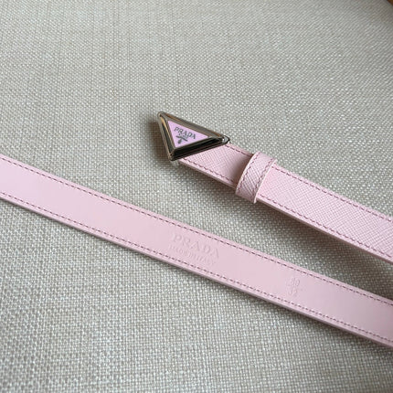 PRADA 25S BELT 20 MM IN LIGHT PINK CALFSKIN 571386