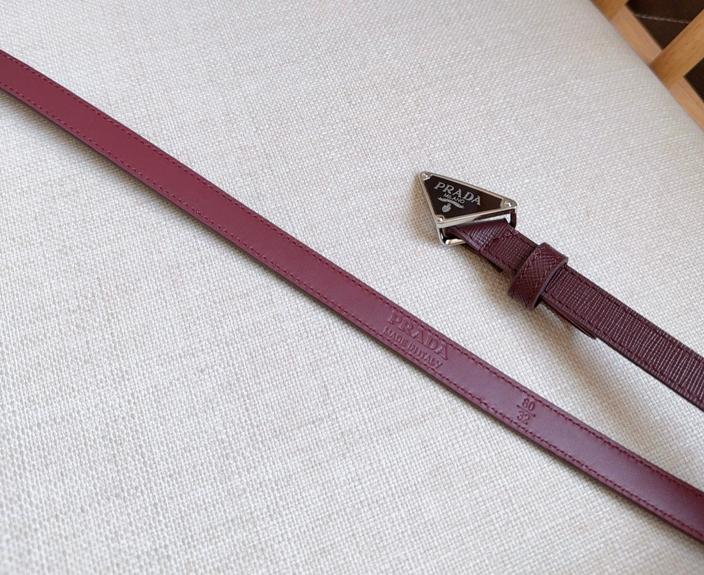 PRADA 25S BELT 15 MM IN RED CALFSKIN 598411