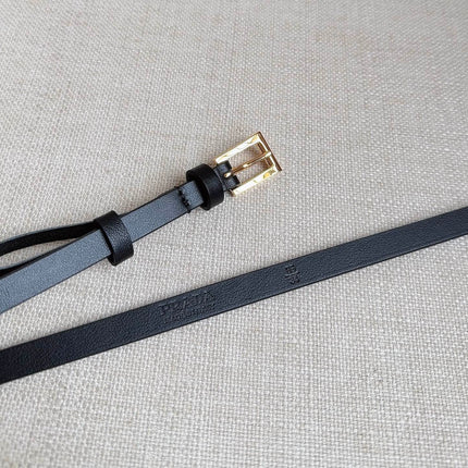 PRADA 25S BELT 10 MM IN BLACK CALFSKIN 598372
