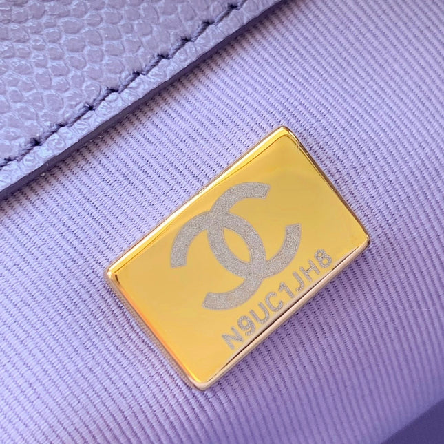 CHANEL 25S BACKPACK 17.5 CM IN PURPLE LAMBSKIN