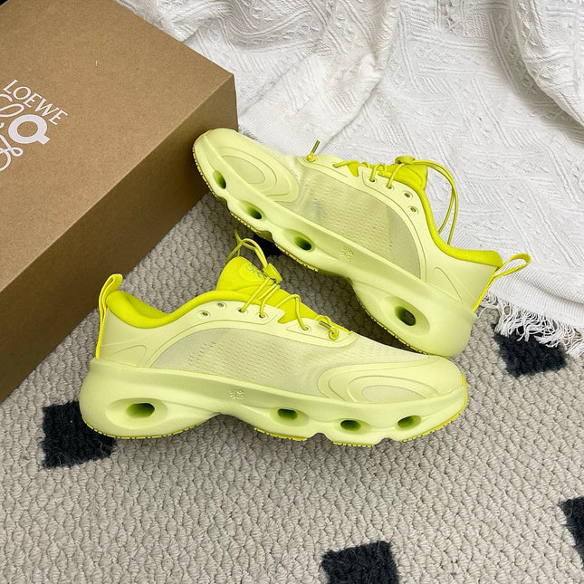 LOEWE 26S CLOUDSOLO SNEAKERS IN LIME YELLOW RECYCLED POLYESTER