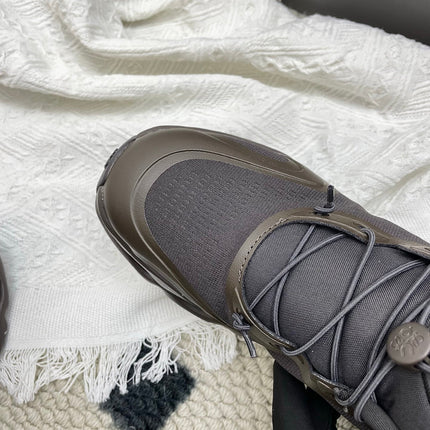 LOEWE 26S CLOUDSOLO SNEAKERS IN DARK BROWN RECYCLED POLYESTER