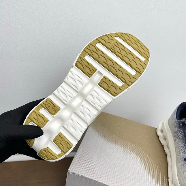 LOEWE 26S CLOUDTILT SNEAKER IN DARK BLUE IVORY RECYCLED POLYESTER