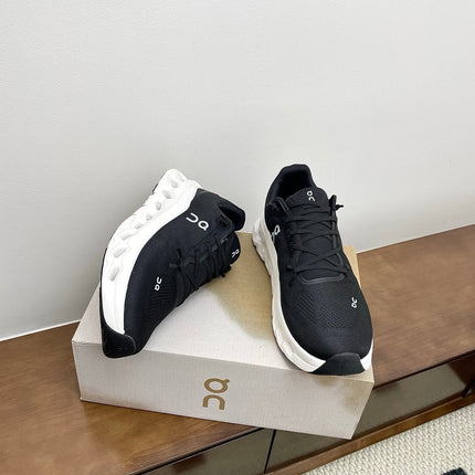 LOEWE 26S CLOUDTILT SNEAKER IN BLACK AND WHITE RECYCLED POLYESTER
