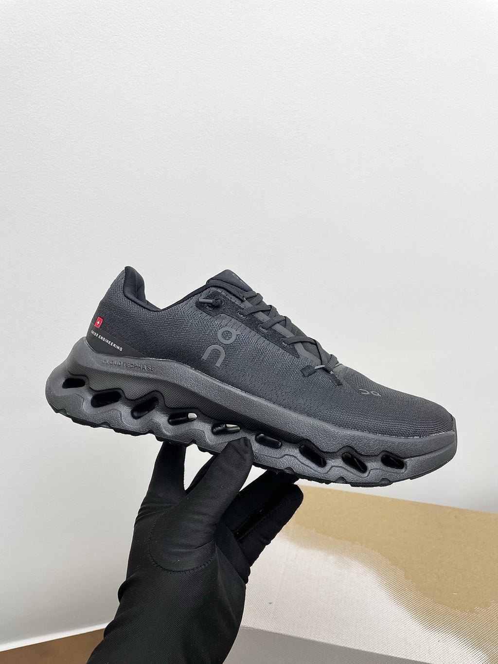 LOEWE 26S CLOUDTILT SNEAKER IN BLACK RECYCLED POLYESTER