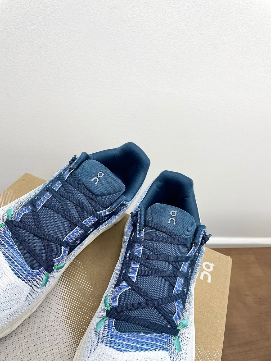LOEWE 26S CLOUDTILT SNEAKER IN BLUE IVORY RECYCLED POLYESTER