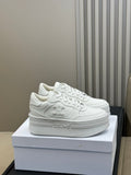 CELINE 26S WEDGE SNEAKERS IN WHITE CALFSKIN